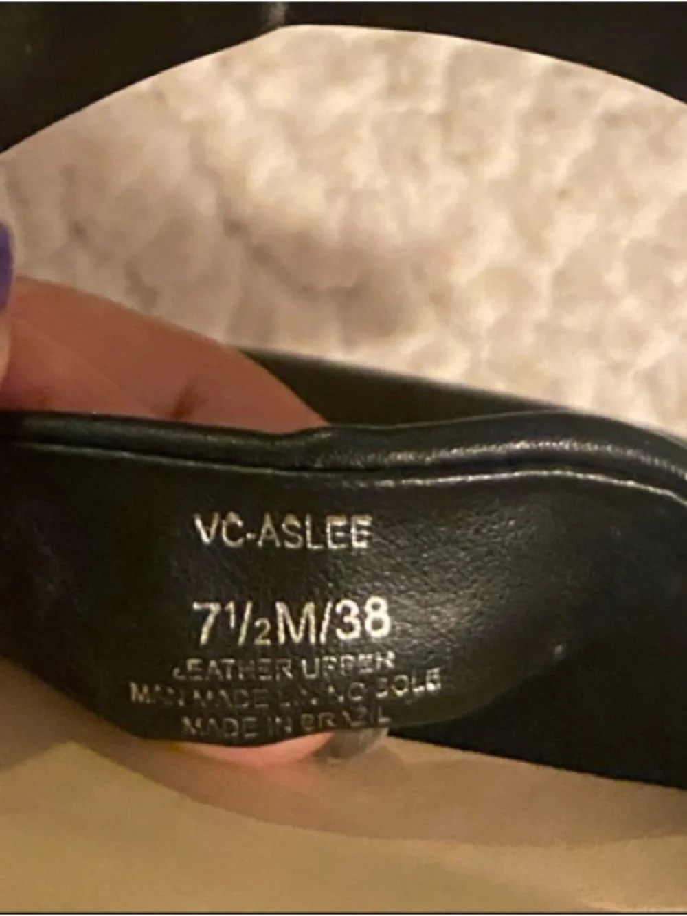 Vince Camuto Black Double-Strap Mid Heel Sandals